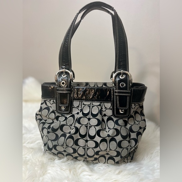 Coach Handbags - Coach Pleated Signature NS Tote Bag F15047